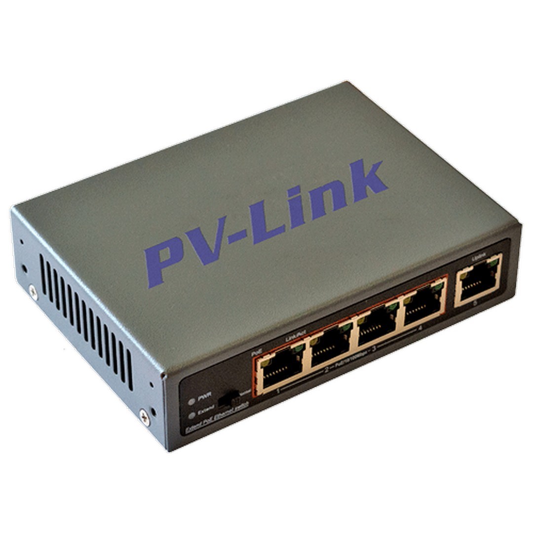 PV-Link PV-POE04M1 - купить уличный коммутатор на 5 портов с 4 портами PoE  в СПб